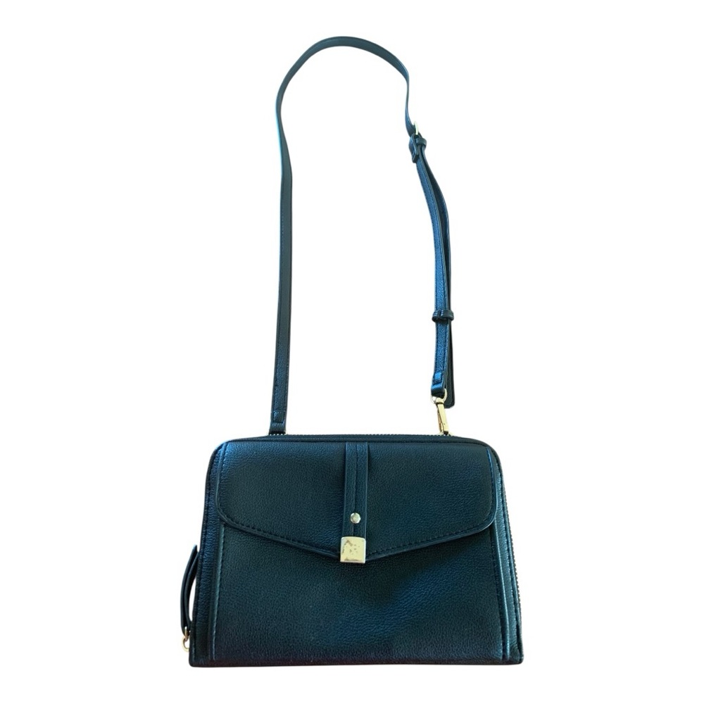 Miztique Black Vegan Leather Crossbody Bag